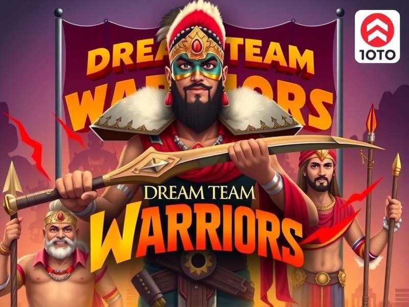 Dream Team Warriors game banner featuring Indian warriors